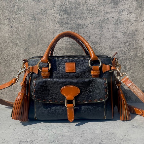 Dooney & Bourke Handbags - Dooney & Bourke Florentine Vachetta Front Pocket Satchel - Black